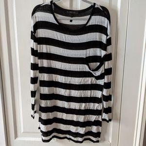 BCBGMaxAzria Striped Tunic Top